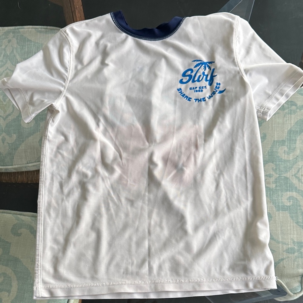 GAP Surf White and Blue Kids Rashguard